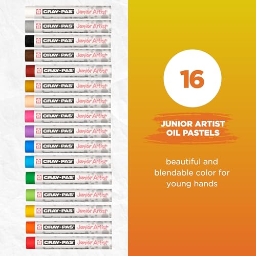 SAKURA Cray-Pas Junior Artist Oil Pastel Set, 16 Colors - style: 16 Count