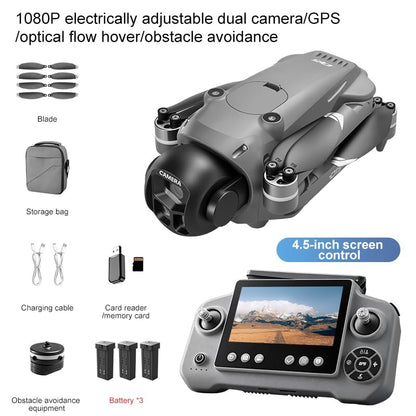 FPV Drone with 4K HD Camera, Obstacle Avoidance, One-Key Payload Drop Delivery Function, Fishing Drone with Screen on Controller, Foldable RC Quadcopter with Auto Return, 20 Mins Flight Time, Ideal for Outdoor Shooting Camping Fishing Gift Delivery Quadco
