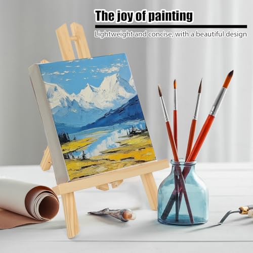 Table Top Easels, 12 Pack 11.6-Inch Wooden Painting Easels Canvas Holder Stands Wooden Canvas Stands for Art & Classroom Home Use