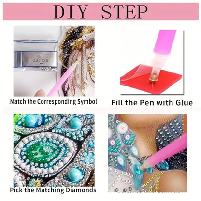 African Pearl Art Kits for Adults,DIY Diamond Painting kit for Beginners - color: 501