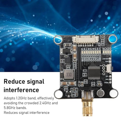 Yoidesu 1.2G VTX, 1.6W Video Transmitter Module, 1.2GHz Frequency Band for Stable, RC Drone Transmitter Module with Low Latency, Compact & Lightweight, for FPV Racing