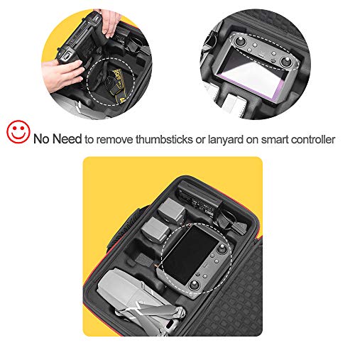 RLSOCO Carrying Case for DJI Air 2/2S/Mavic 2 Pro & DJI RC Pro/Smart Controller/Stock Controller - Fits Accessories:Controller,Drone Body,Batteries,Charger,Charging Hub,Propellers (Case Only)