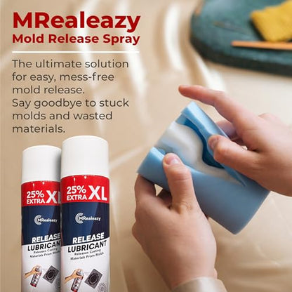 Silicone Mold Release Spray (Silicone-Based) (16.9 floz/500ml) - Resin & Epoxy Release Agent for Smooth Mold Removal with Ease, Universal Use on Almost All Molds - size: 1 Pack