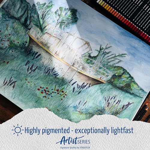 STAEDTLER Mars Lumograph Aquarell Colored Watercolor Pencils, Tin of 24 - style: Tin of 24