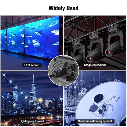 IP68 Waterproof Cat6 RJ45 Ethernet Connector Dual Port - color: Black