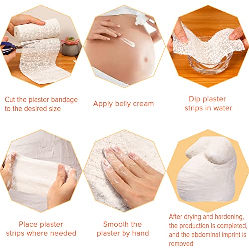 45ft - 211ft Plaster Cloth Rolls White Gauze Strips Wrap Bandages for Craft Belly Cast Mask Making Body Molds Scenery Art(8inch x 45 Feet, White) - size: 8 Inch x 45 Feet