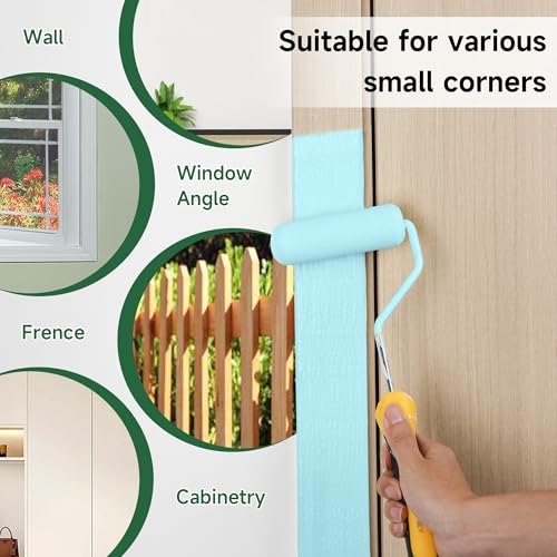 VOOMEY Mini Paint Roller Covers, 4 Inch High Density Foam Roller, 24 Pack - style: 4 inch 24 pack（white）
