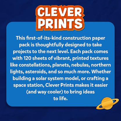 Skillmatics Space Construction Paper for Kids – STEM DIY Craft Activity - color: Outer Space, size: 120 Sheets