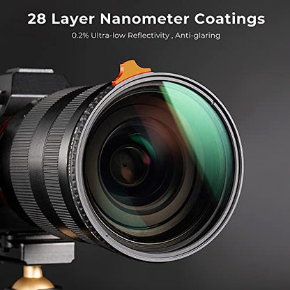 K&F Concept 72mm Variable ND Lens Filter ND3-ND1000 (1.5-10 Stops) Putter Adjustable HD Neutral Density Filter with 28 Multi-Layer Coatings for Camera Lens (Nano-X Series)