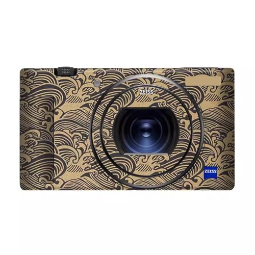 Decal Skin for Sony ZV-1 Vinyl Wrap Anti-Scratch Film Mirrorless Camera Body Protective Sticker Protector Coat ZV1(Wave Gold) - color: Wave Gold