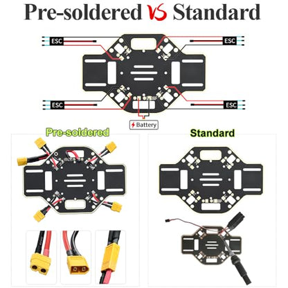 HAWK’S WORK F450 Drone Frame, 450 mm Quadcopter Frame Kits with Stands DIY Drone Kits to Bulit (Original version) - size: Original