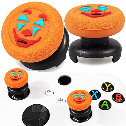 FPS Thumbstick Extender &Texture Rubber Silicone Grip Cover 2 Sets for Xbox Series X/S & Xbox One Controller(Joker Orange) - color: jk orange
