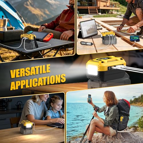 140W USB Battery Charger Compatible with DeWalt 20V Battery - color: Yellow
