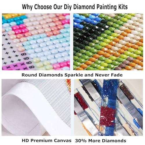 Abstract Diamond Art Kits for Adults,5D Landscape Diamond Painting Kits - color: HS012-1