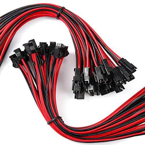 Chanzon 20Pairs Jst SM 2.5mm Pitch Female Male Plug Connector 2Pin 7.87inch - size: 3)20cm(7.87inch)