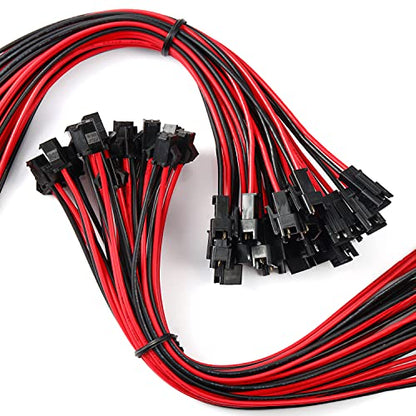 Chanzon 20Pairs Jst SM 2.5mm Pitch Female Male Plug Connector 2Pin 7.87inch - size: 3)20cm(7.87inch)