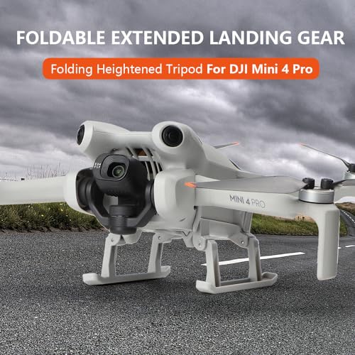 Landing Gear for DJI Mini 4 Pro Drone – Leg Foldable Extended Kit for DJI Mini 4 Pro Drone, DJI Mini 4 Pro Drone Accessories