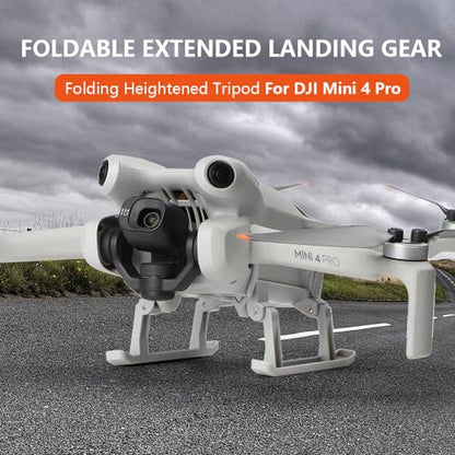 Landing Gear for DJI Mini 4 Pro Drone – Leg Foldable Extended Kit for DJI Mini 4 Pro Drone, DJI Mini 4 Pro Drone Accessories