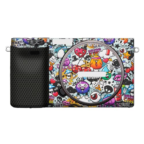 Camera Cover Skin Sticker for Sony A6400 A6300 Camera Protector Film Skin Anti-Scratch Protective Decoration and Wear Resistance(Graffiti White) - color: Graffiti White
