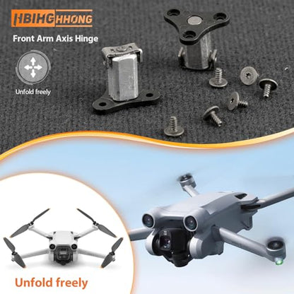 2Pcs Front Arm Axis Replacement for DJI Mini 3/Mini 3 Pro Front Arm Shaft Screws Front Arm Hinges for DJI Mini 3 Drone Accessories Parts with Repair Tools（ 6Pcs Front Arm Hinges Screws）