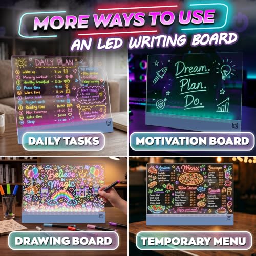 16-Inch LED Drawing Board Rechargeable; Fun Birthday Gift - color: Blue