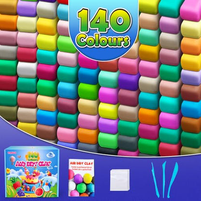 ESSENSON Air Dry Clay 140 Colors, Modeling Clay for Kids - color: 140 Colors