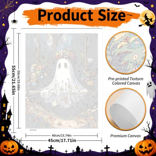 SUJINMEI Ghost Paint by Numbers Kit for Adults Without Frame 16X20 inch - color: MT23186-US