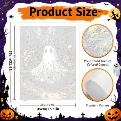 SUJINMEI Ghost Paint by Numbers Kit for Adults Without Frame 16X20 inch - color: MT23186-US