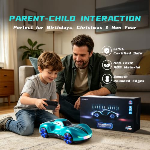 AEROQUEST Gesture Sensing RC Stunt Car with Display Garage - color: Meteor Supercar Blue