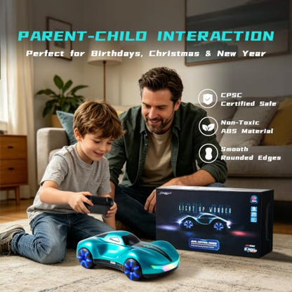 AEROQUEST Gesture Sensing RC Stunt Car with Display Garage - color: Meteor Supercar Blue