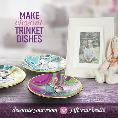Craft 'n Clay - Jewelry Dish Making Kit for Kids 8-14 Years - DIY Crafts