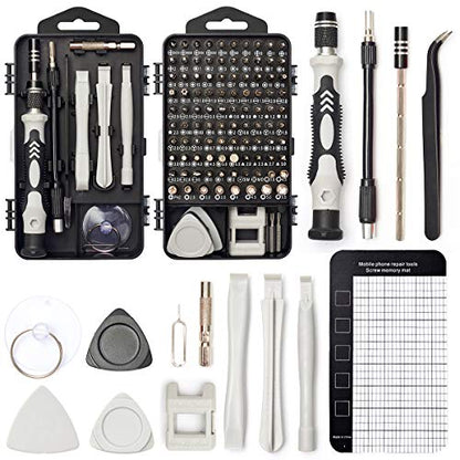 SHARDEN 122 in 1 Precision Screwdriver Set With CR-V Steel Bits(Grey) - color: Grey