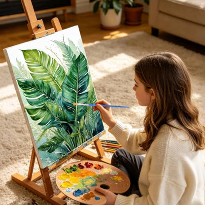 Kalonyth Plants Framed Paint by Numbers Kit for Adults Beginner 8x12 inch - color: Frame-OP-US13