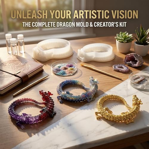 Dragon Resin Molds Silicone, 3D Animals Silicone Molds for Epoxy - color: Dragon Resin Mold