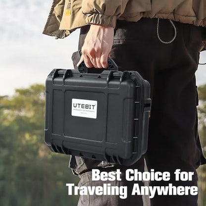 UTEBIT Hard Case for DJI Mini 3/Mini 4 Pro, Waterproof Hard Shell with Foam