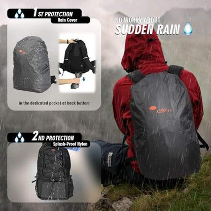 Waterproof DSLR Camera Backpack with 17" Laptop Compartment, Rain Cover - size: 17L