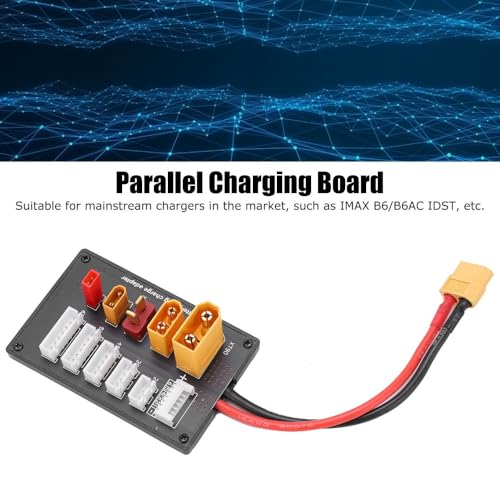 Parallel Charging Board for 2S-6S Lipo Batteries – Compatible with IMAX B6 B6AC IDST Chargers, Multi-Interface XT60 XT90 XT30 JST T Connector