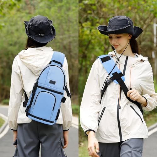 MOSISO Camera Sling Bag, Photography Shoulder Bag Compact Camera Backpack - color: Cerulean Blue