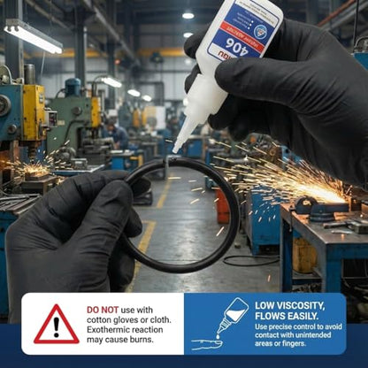 406 Super Bonder Clear Instant Adhesive for Plastics and Rubbers 20g 4 Pack - size: 406, style: 4 Pack
