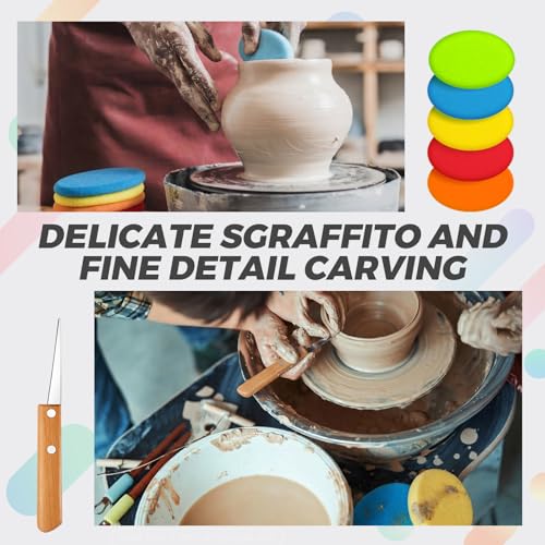 Leriton 2 Pack Clay Carving Tools Pottery Scrapers, Set 1, Multicolor - color: Multicolor, style: Set 1