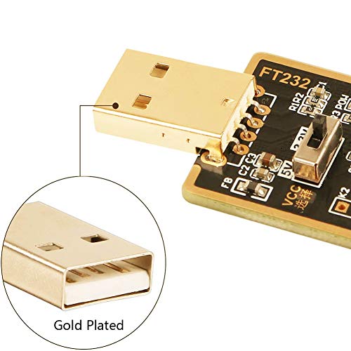 USB to UART Converter Built-in FT232RL 6P Serial Adapter, DIY USB to TTL Adapter for Programming Arduino Nano Raspberry Pi