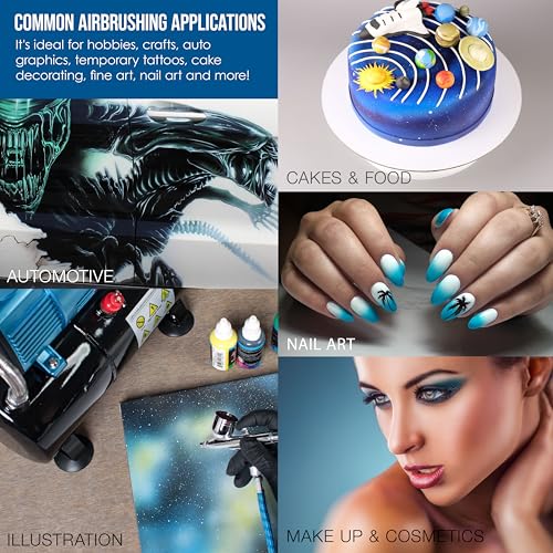 Master Airbrush Cool Runner II Tank Compressor, 3 Tip Gravity Airbrush Kit - size: Deluxe
