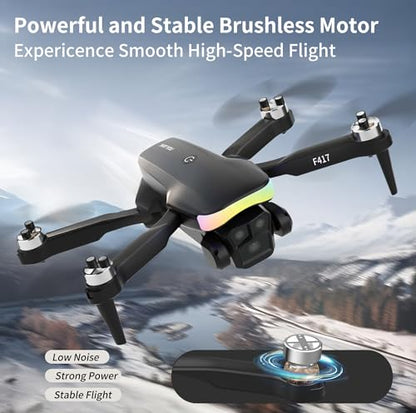 Mini Drone with 1080P Camera for Adults and Beginner,RGB LED Light FPV Drone Quadcopter for Beginners,One Key Take Off/Land Altitude Hold,Optical Flow Positioning Gravity Gesture Control