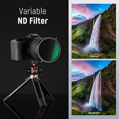 NEEWER 2 in 1 67mm Variable ND & CPL Filter, ND2-ND32 & Circular Polarizer - size: 67mm