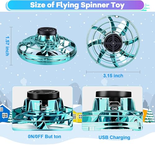 Vantexi Drone for Kids Flying Toys, 2026 Upgrade LED Fidget Spinner - color: Green, size: 1 PC