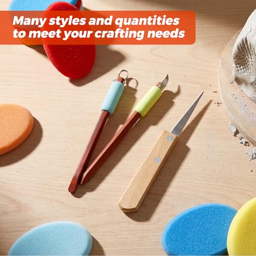 Leriton 2 Pack Clay Carving Tools Pottery Scrapers, Set 1, Multicolor - color: Multicolor, style: Set 1
