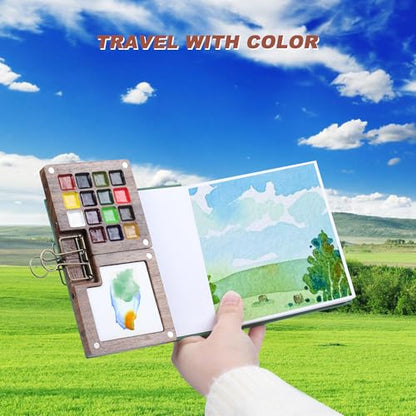 Mini Watercolor Paint Set, 15 Colors Pigments - color: 15 Colors