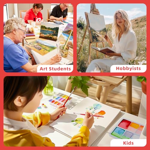Simetufy 72 Pack 8 x 10 inch Canvas Boards for Painting Flat Canvas Panels - size: 8"x10" - 72 pack