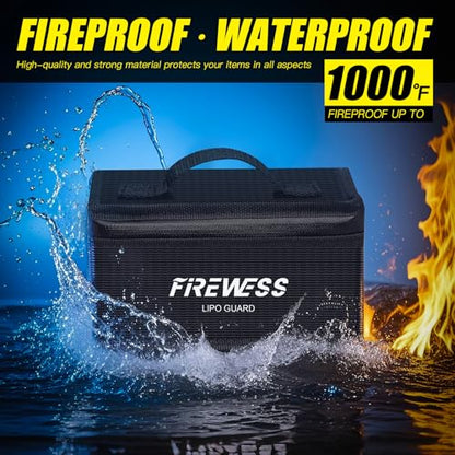 2 Pack Lipo Safe Bag Fireproof, lithium battery bag fireproof and Explosionproof, Lipo Battery Storage Guard Safe Pouch for Charge and Storage - size: 2 Pack-6.7x4.3x3.3in