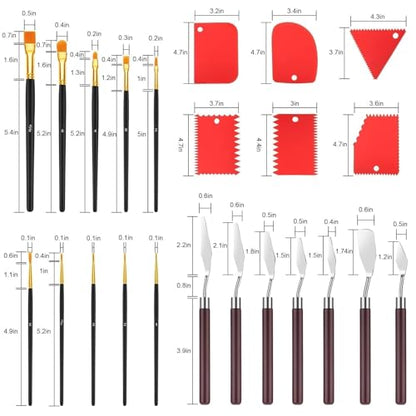EEEKit Palette Knife Set: 23PCS Painting Tools for Oil Canvas/Watercolor/Acrylic